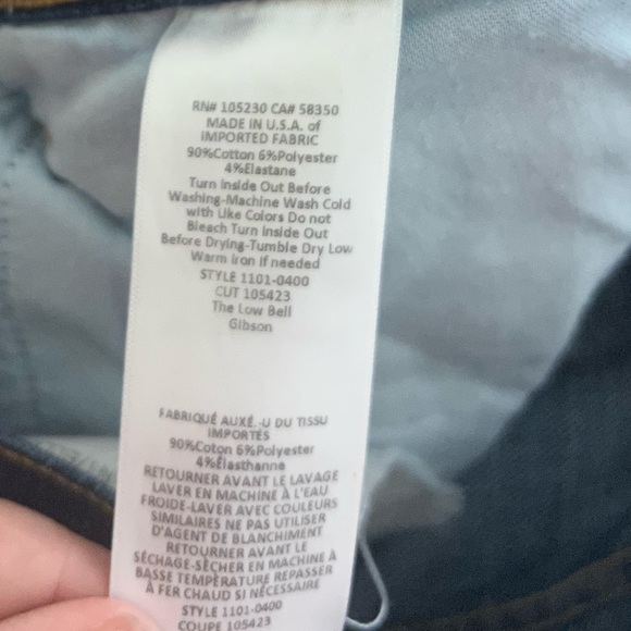 CURRENT/ELLIOTT "The Low Bell" Jeans in Gibson - Picture 9 of 10